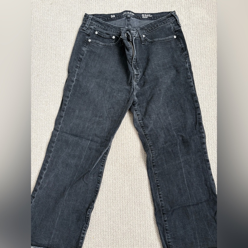 Jcrew Black Straight-Leg Jeans